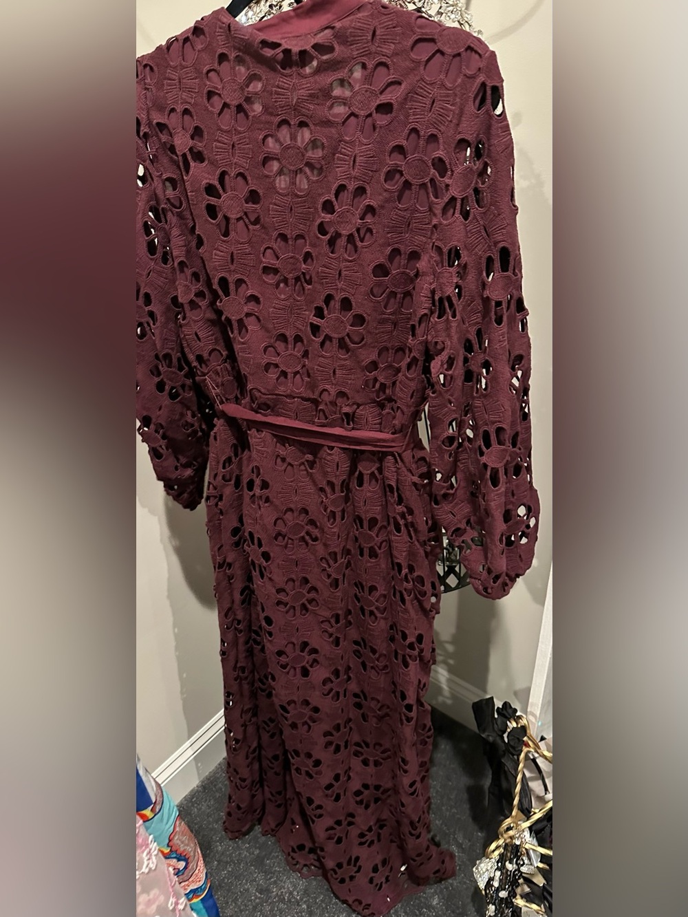 NWT Tuckernuck Lace Calliope Lace Maxi Dress size Large long sleeve - Picture 4 of 4